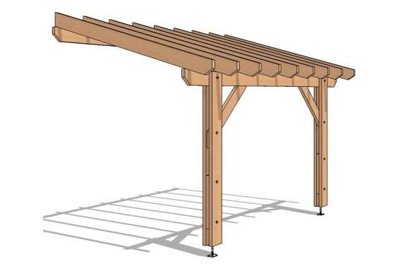 Pergola adossée 400x300 - 12m²