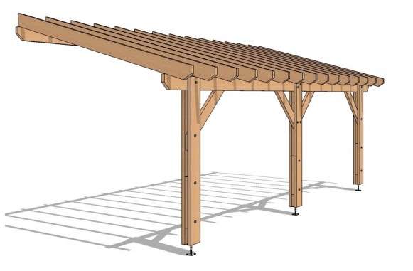 Pergola adossée 690x350 - 24m²