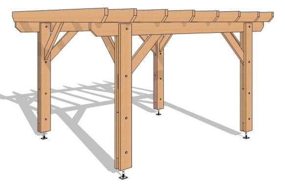 Pergola plate 400x350 - 14m²