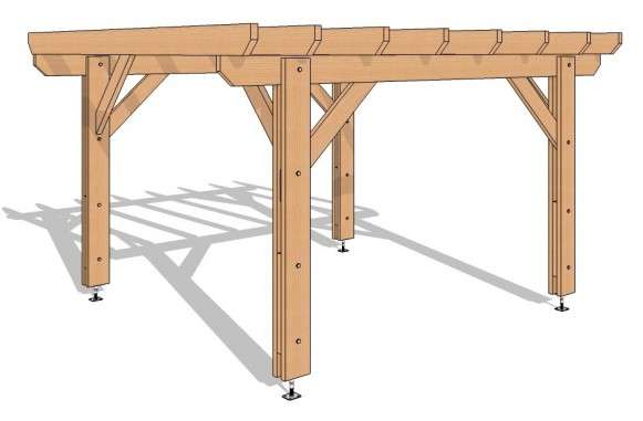 Pergola plate 400x400 - 16m²