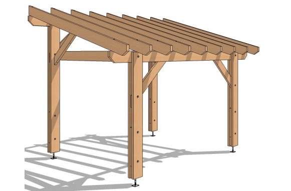 Pergola autoportée 400x350 - 14m²