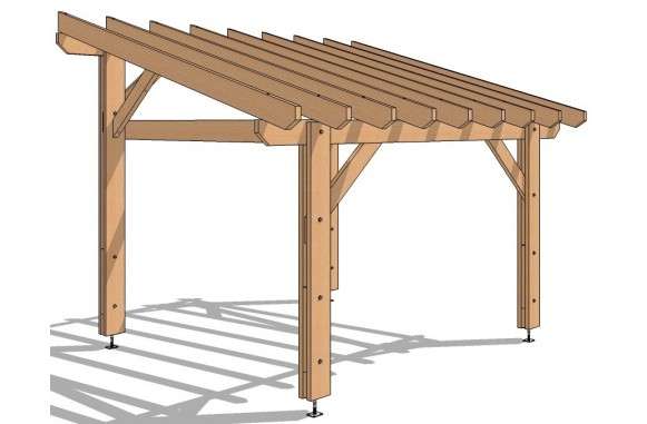 Pergola autoportée 400x400 - 16m²