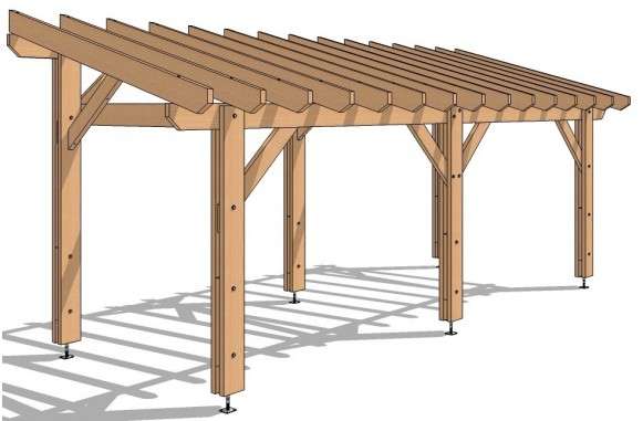 Pergola autoportée 690x300 - 21m²