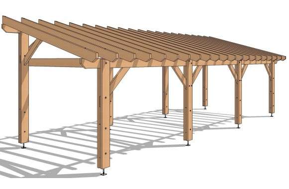 Pergola autoportée 980x400 - 40m²