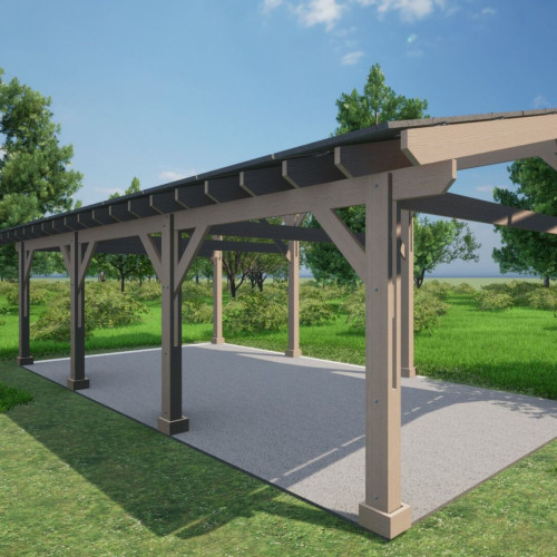 Pergola autoportée solaire