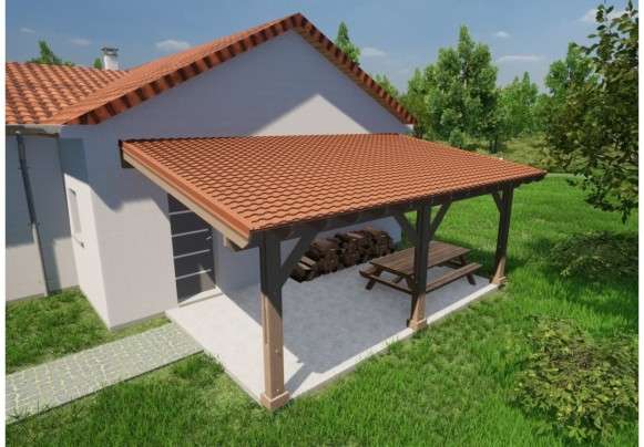 Pergola Couverte - Modèle adossé