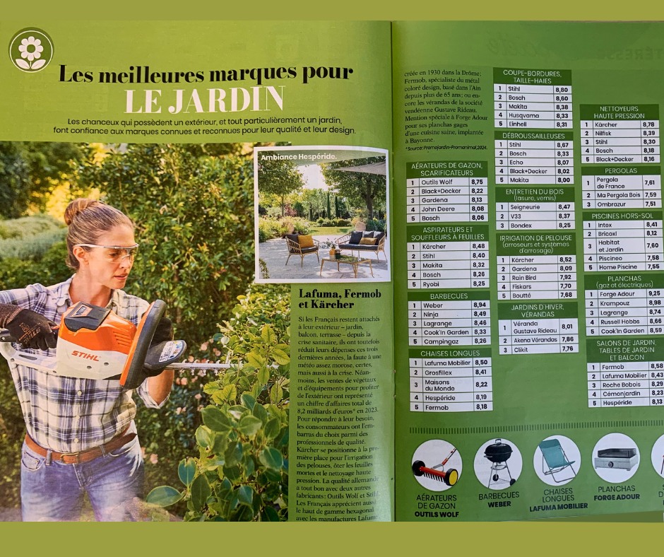 palmares femme actuelle - pergola de france premier