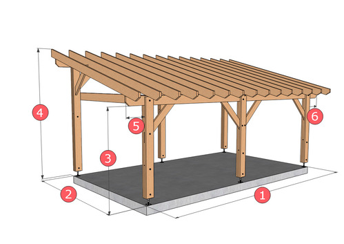 Pergola autoportée