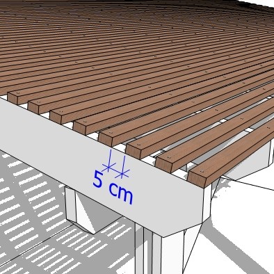 Lattes brise soleil et Autoclave marron