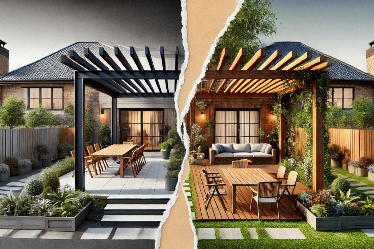 Pourquoi choisir une pergola en bois plutôt qu’en aluminium ou en fer ?